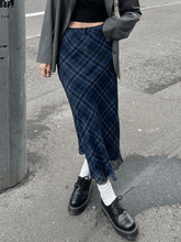 Vintage Karierter Maxirock